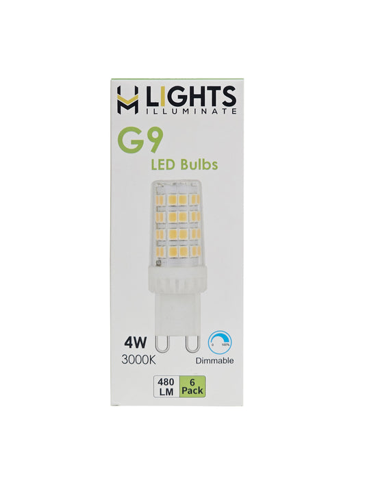 G9 3000K Dimmable LED Bulb - 6 Pack