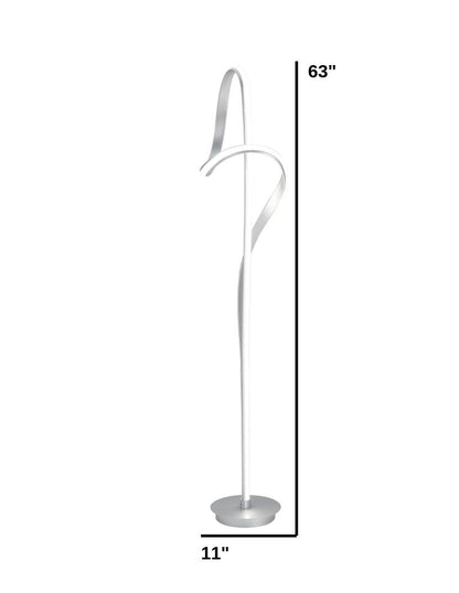 Budapest LED Silver 63" Tall Floor Lamp // Dimmable