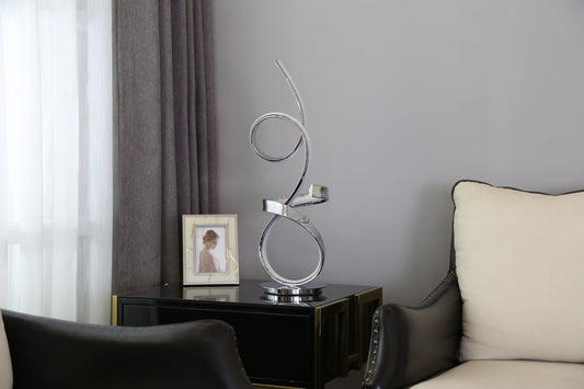 Amsterdam Chrome Table Lamp // LED Strip & Touch Dimmer