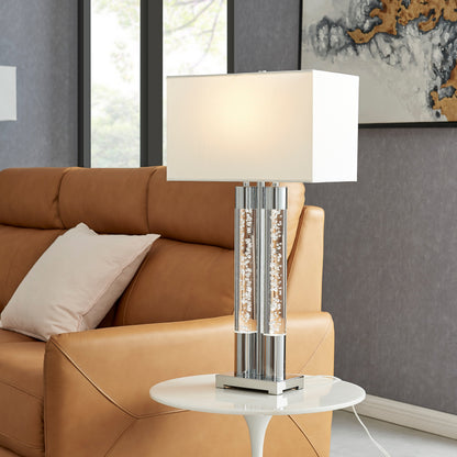 Acrylic Table Lamp // Chrome