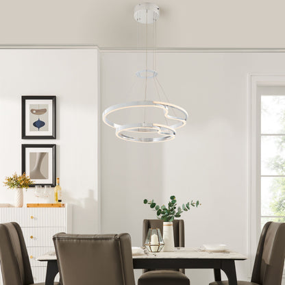 Minsk Double Round Chandelier // Chrome