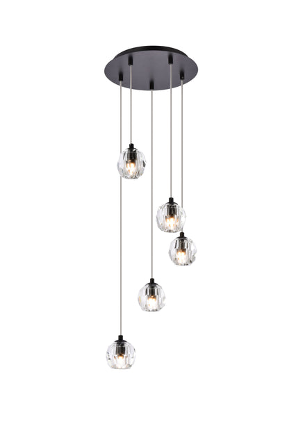 SPIRAL LED CHANDELIER - MATTE BLACK