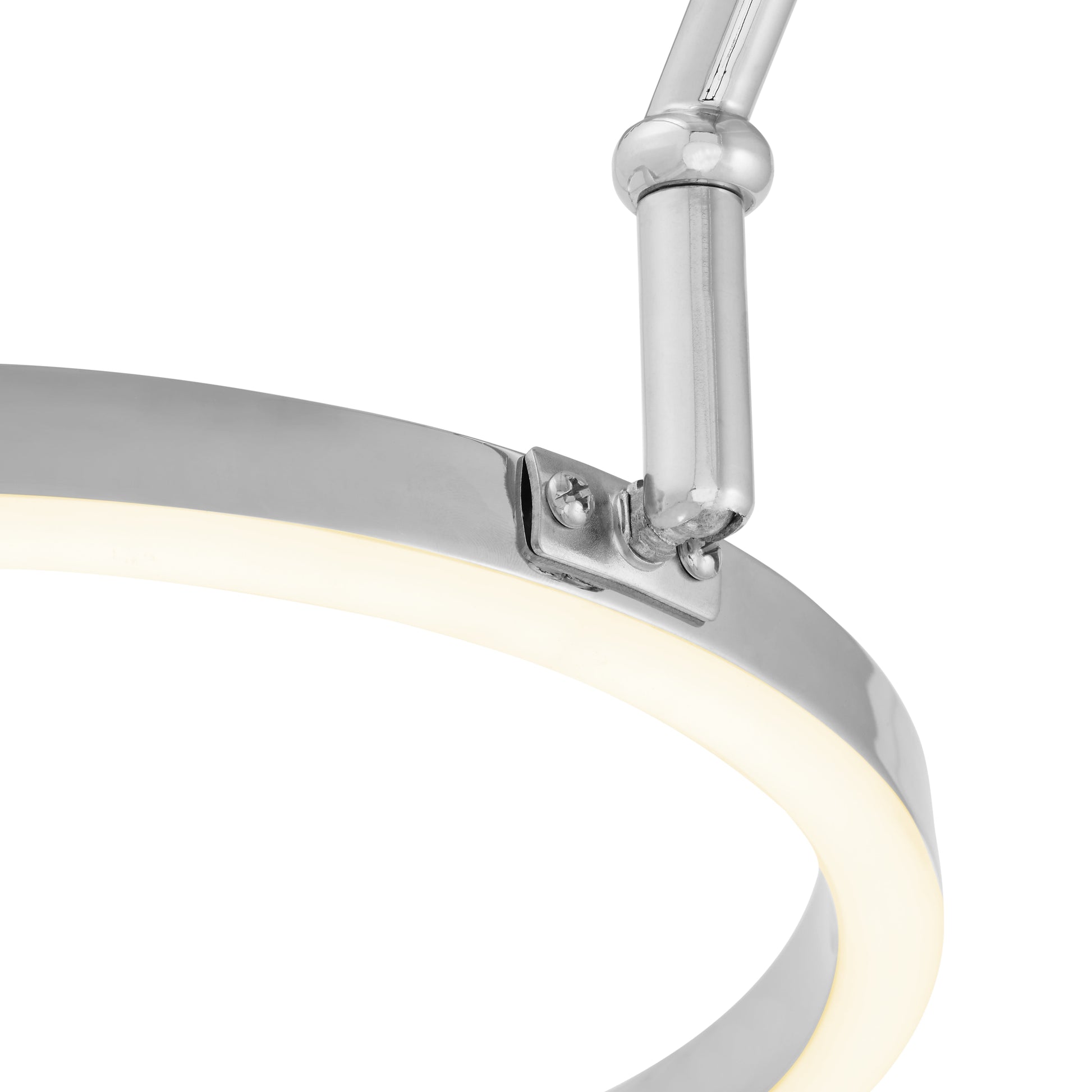 LED Three Ring Hong Kong Arc Floor lamp // Chrome, Not Dimmable