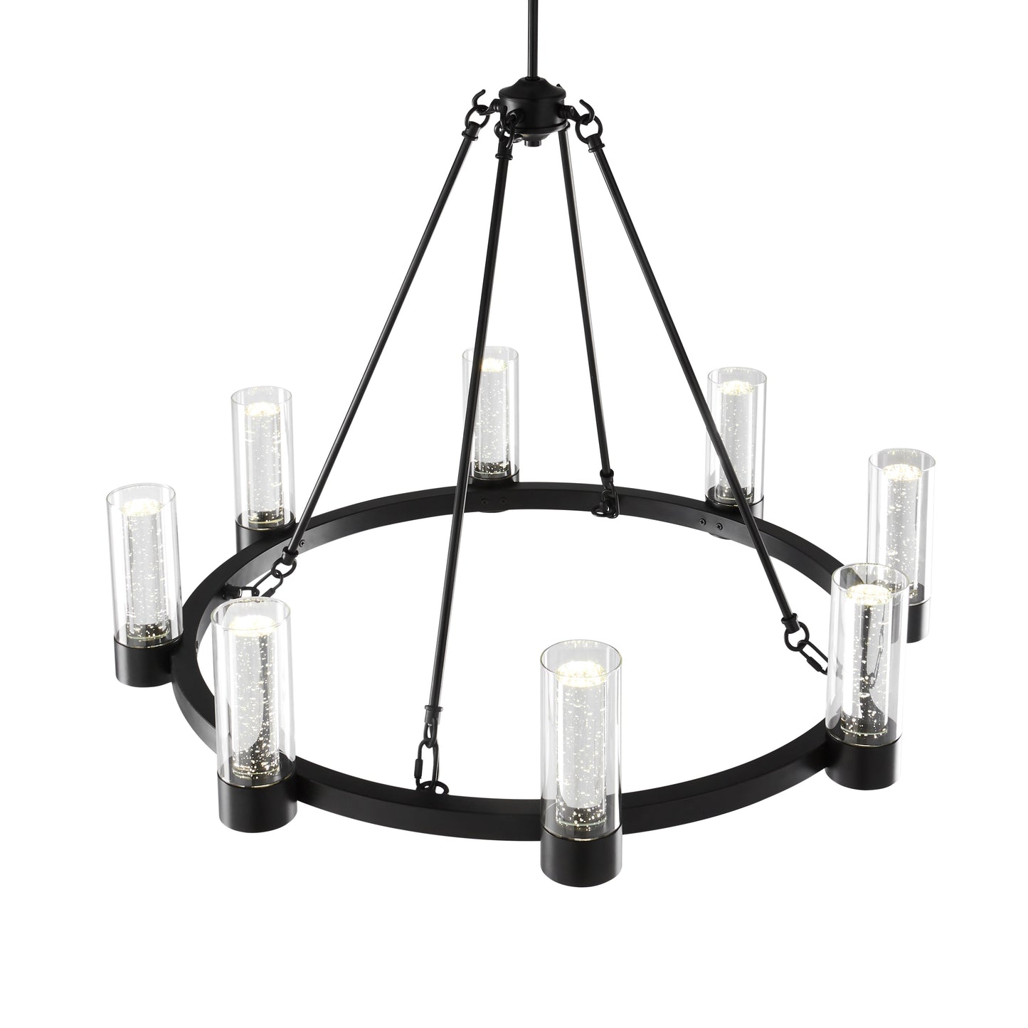 Victory 8 Light Chandelier // Matte Black