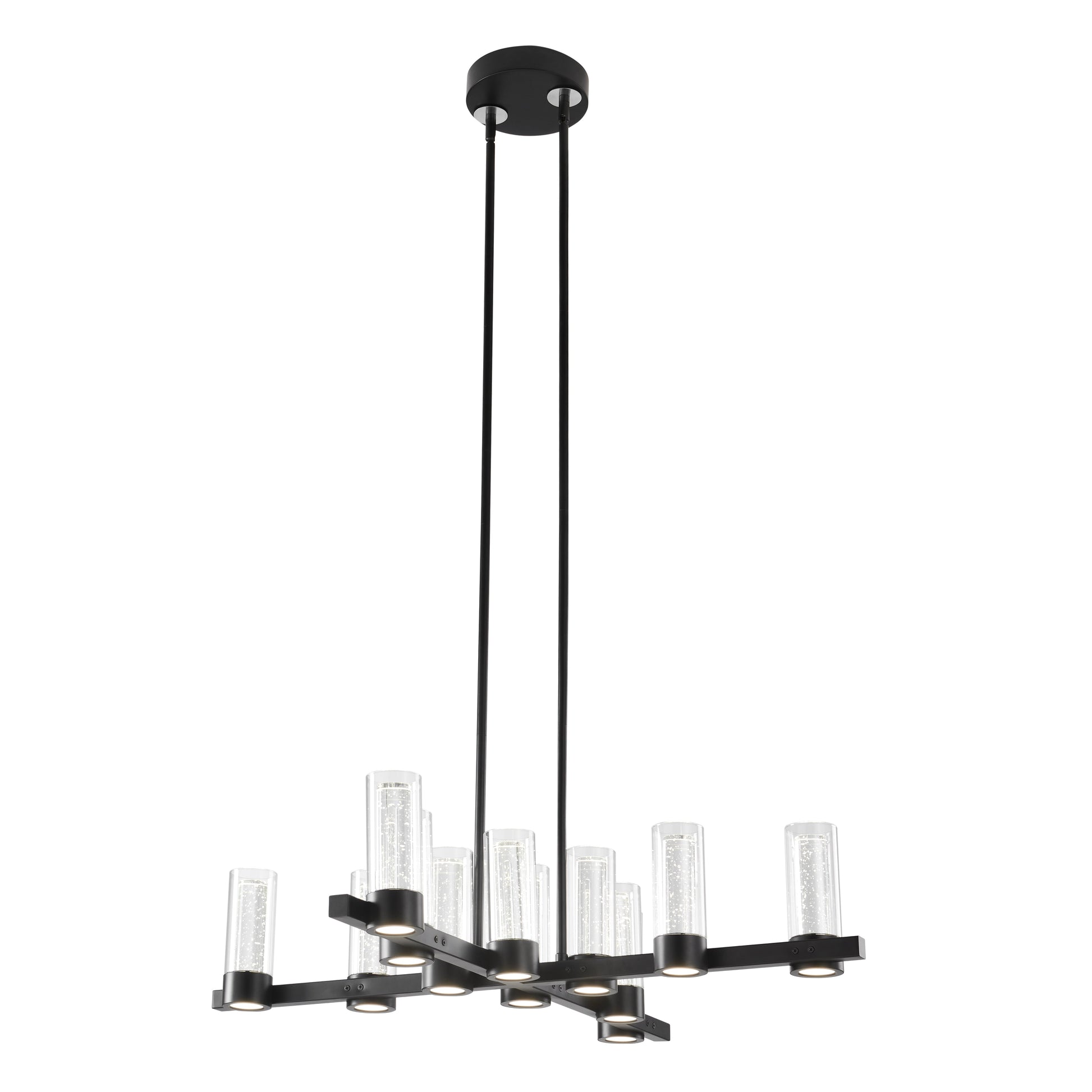 Victory 12 Light Chandelier // Matte Black