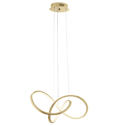 Knotted LED Dimmable Chandelier // Sandy Gold