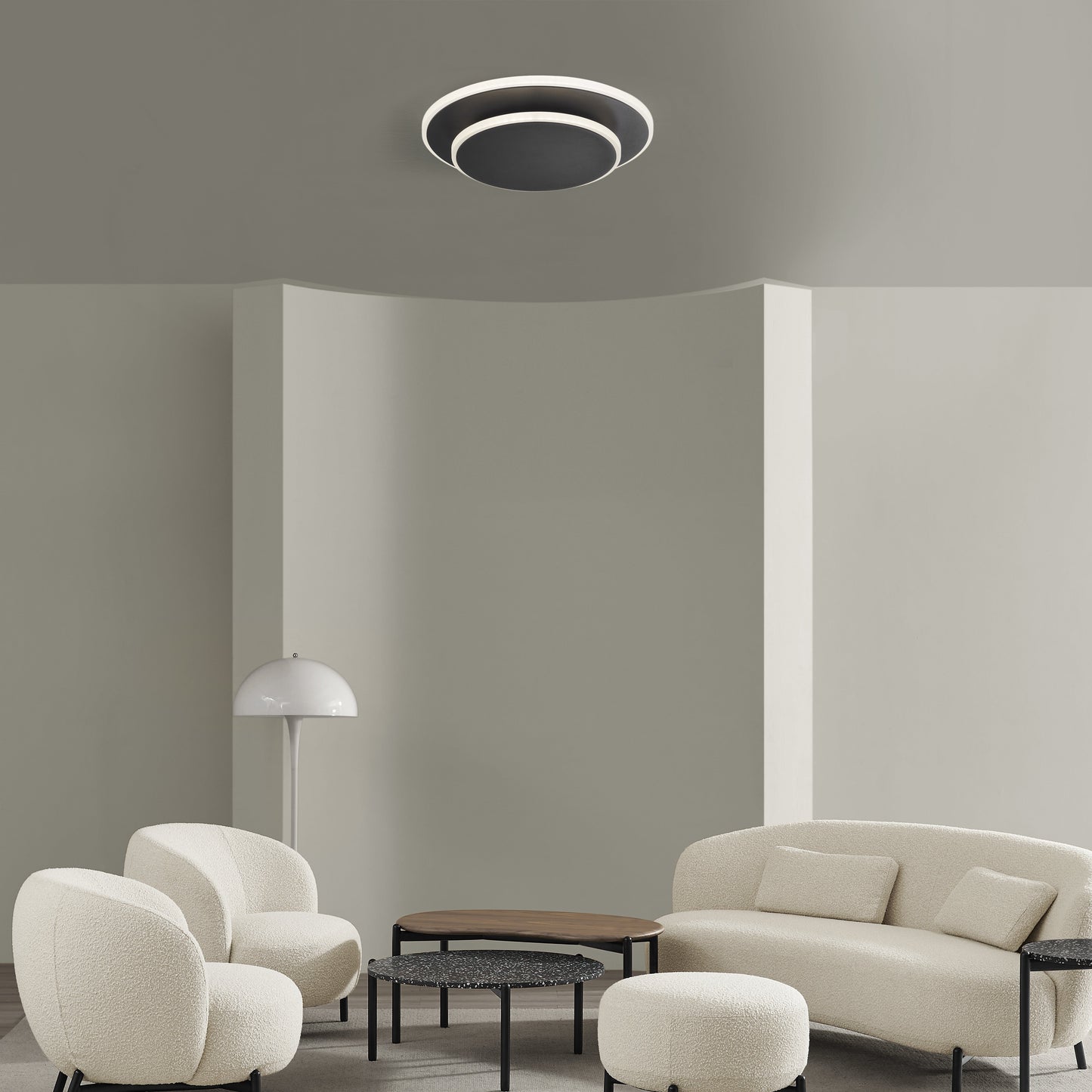 Luna Eclipse Two Circle Multiuse Lamp // Black