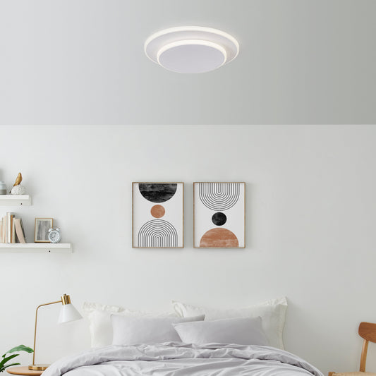 Luna Eclipse Two Circle Multiuse Lamp // White