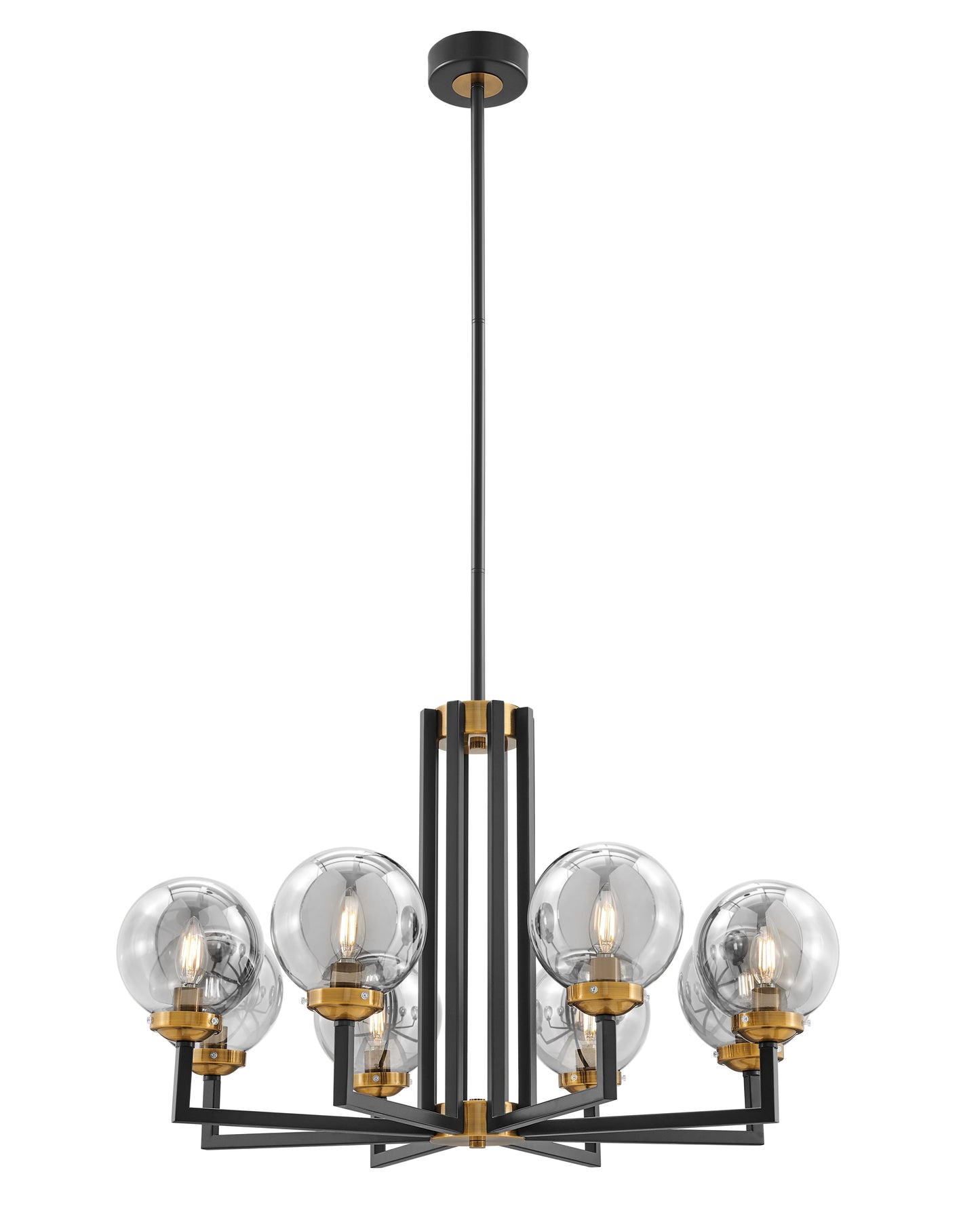 Monachopsis Large Gold & Black Chandelier