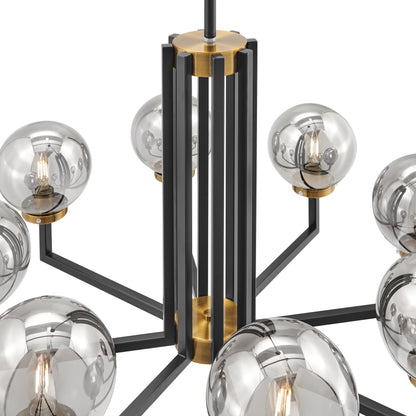 Monachopsis Large Gold & Black Chandelier