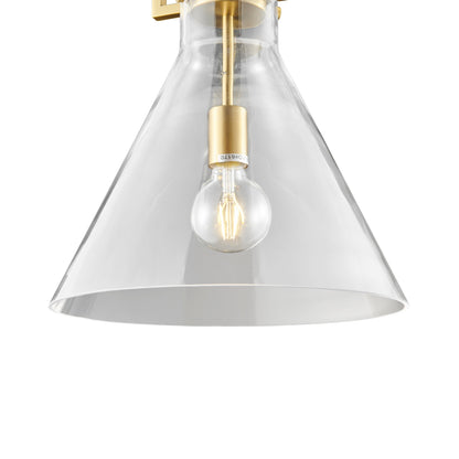 Helios 1 LED light Pendant // Crystal & Gold