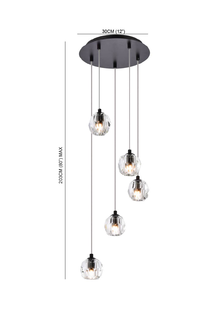 SPIRAL LED CHANDELIER - MATTE BLACK