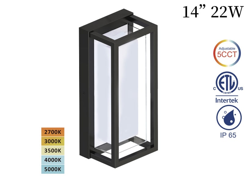 RADIANCE EXTERIOR LED WALL SCONCE - BLACK