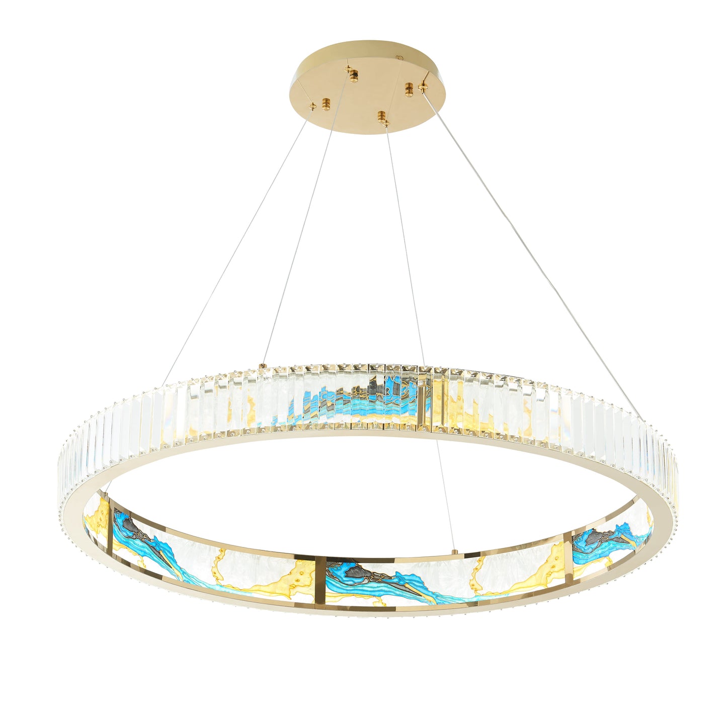 Boeseman's Colorful Chandelier // 1 Tier, Round