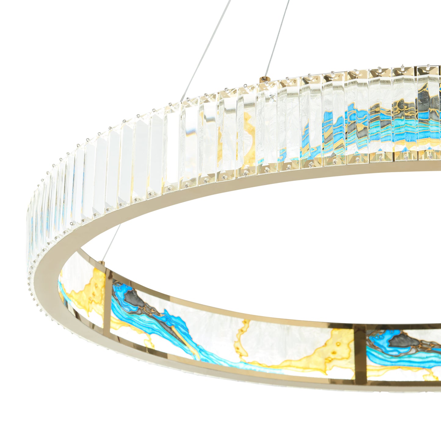 Boeseman's Colorful Chandelier // 1 Tier, Round