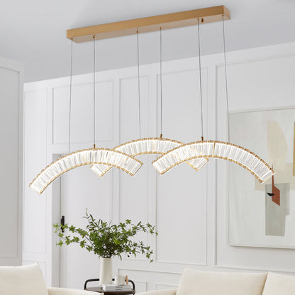 Sanford Triple Chandelier // Brushed Gold