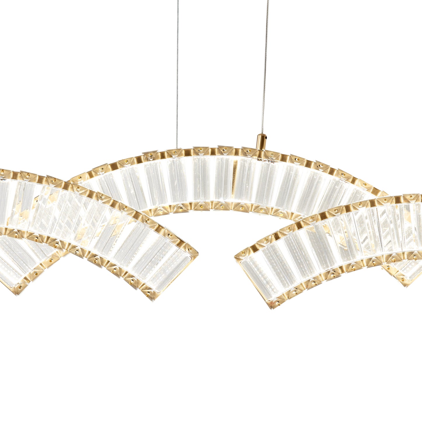 Sanford Triple Chandelier // Brushed Gold