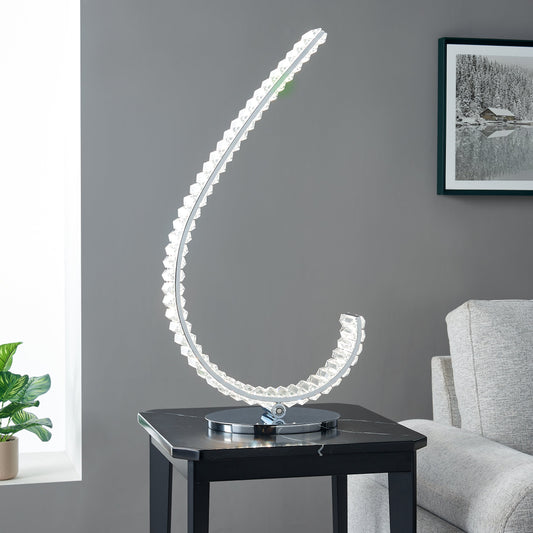 Grace Crystal 16W Table Lamp // Touch & Dimmable (R Chrome)