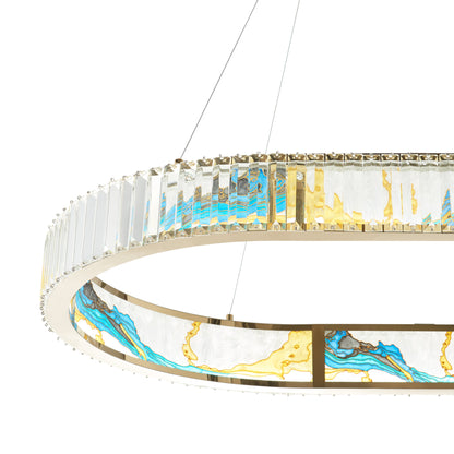 Boeseman's Colorful Chandelier // 1 Tier, Squoval