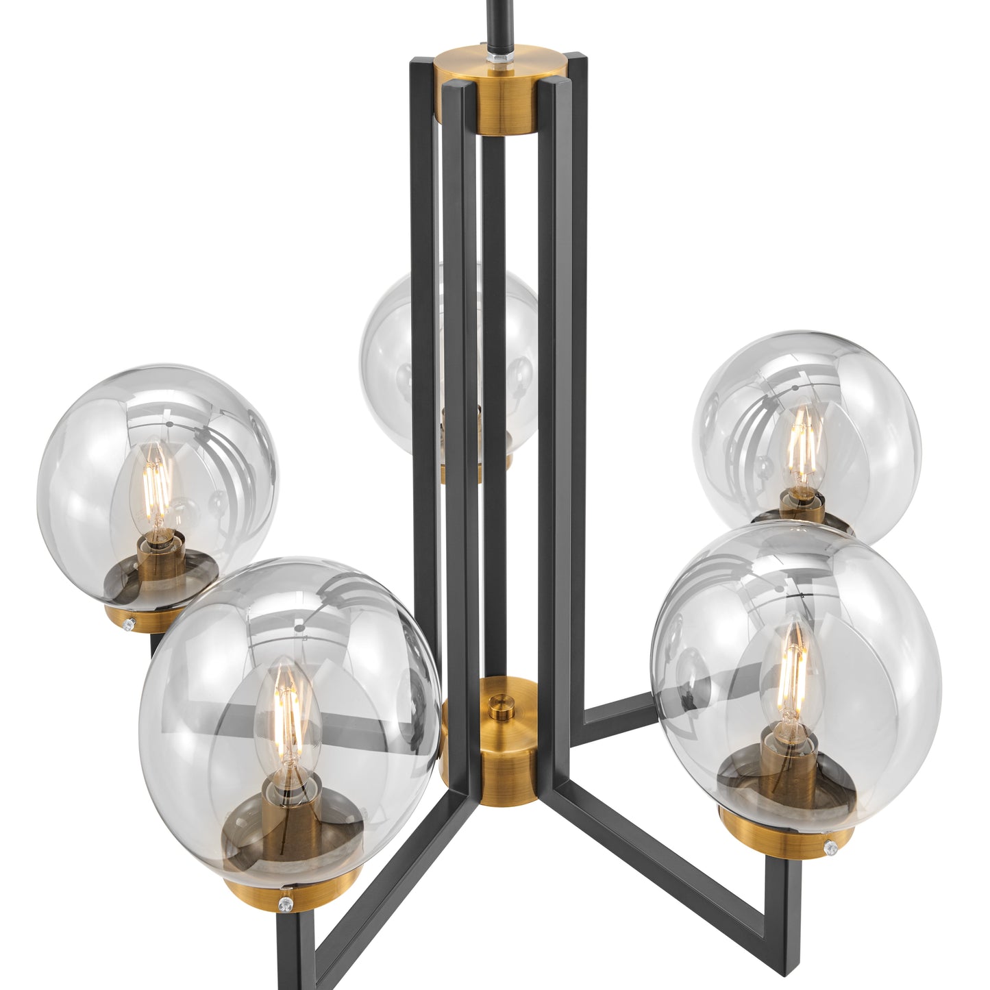 Monachopsis Small Gold & Black Chandelier