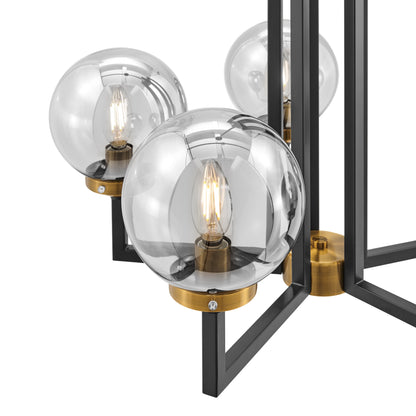 Monachopsis Small Gold & Black Chandelier