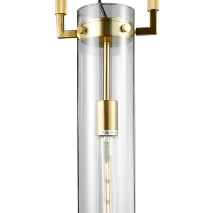 Zeus 1 LED Light Pendant // Crystal & Gold