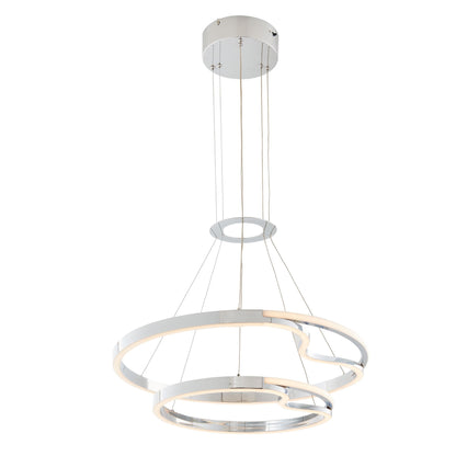 Minsk Double Round Chandelier // Chrome