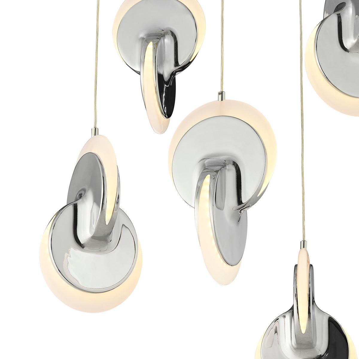 Deuterium Round Chandelier // Chrome