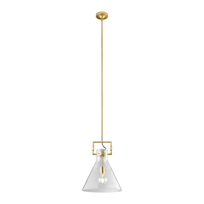 Helios 1 LED light Pendant // Crystal & Gold