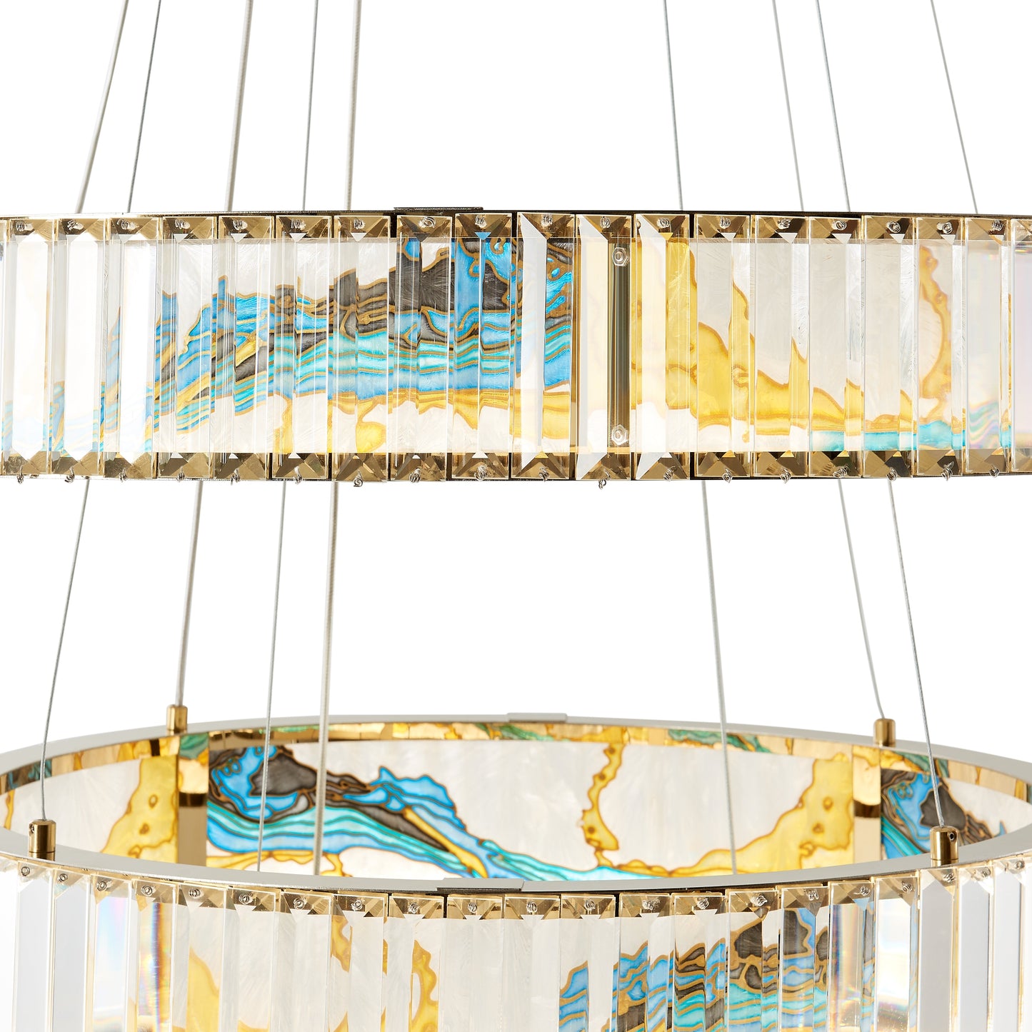 Boeseman's Colorful Chandelier // 3 Tiers, Round